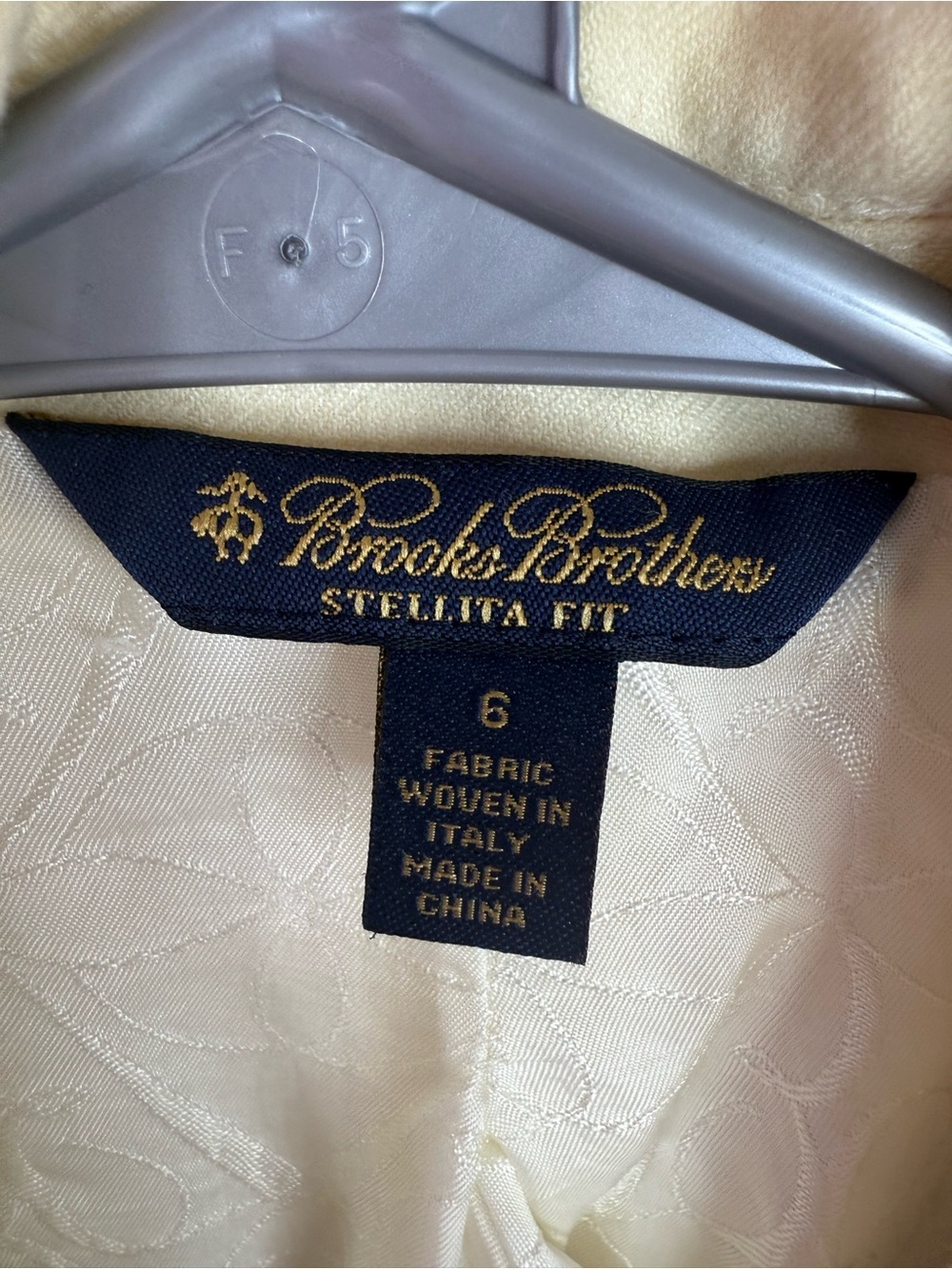 Brooks Brothers Italy jacket Cream Single-Breasted Blazer with Embroidered Crest - Picture 8 of 11